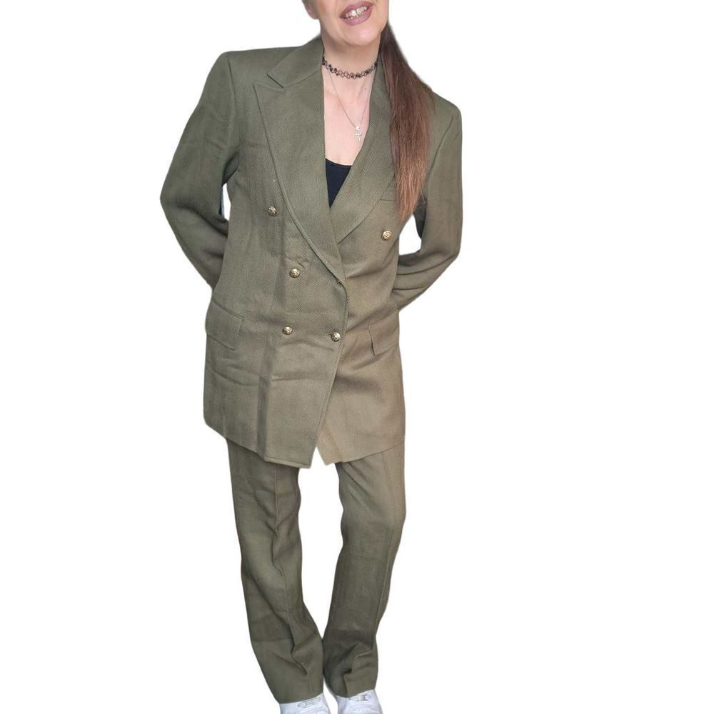 Green Tailored 70s Academia Suit 2 PC  Endeoganous Men's Ladies Medium Corpcore